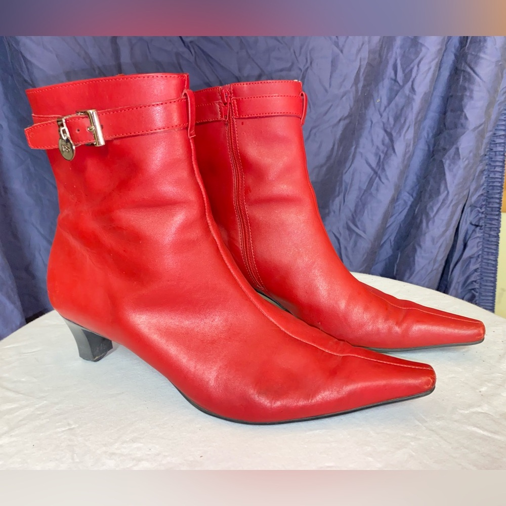 Franco Sarto Red Ankle Boots 7.5M